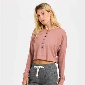 Vuori Avalon Henley light terracotta size small